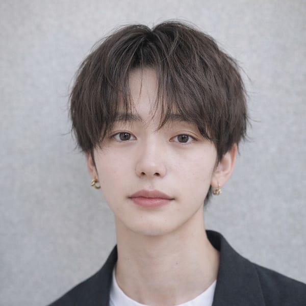 束感黒髪ナチュラル人気流行フェザーパーマ韓国風