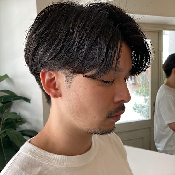 センターパート、メンズパーマ、メンズヘア