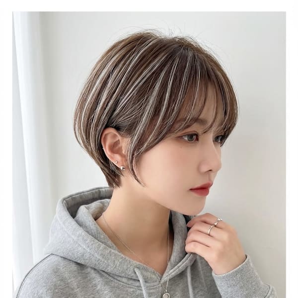 ［大人ハイライト／ハイライト/ショートカット/千葉/］|duFaBle