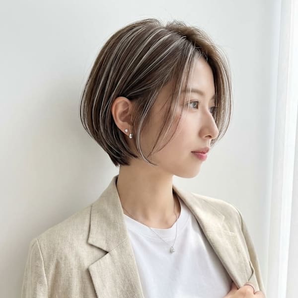 ［大人ハイライト／ハイライト/ショートカット/千葉/］|duFaBle