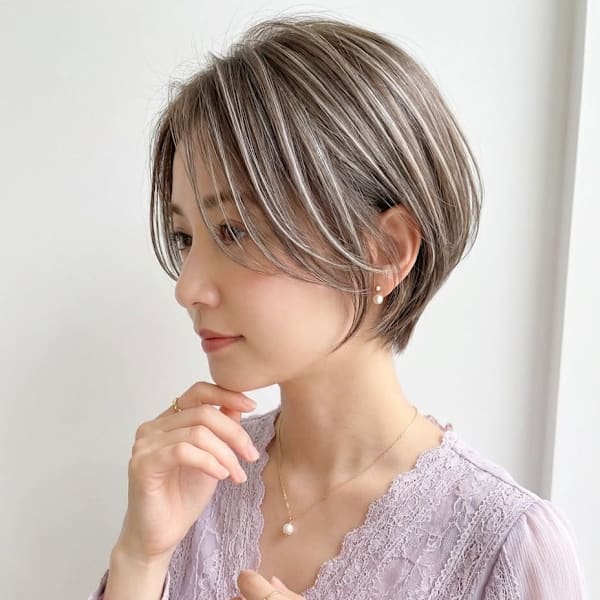 ［大人ハイライト／ハイライト/ショートカット/千葉/］|duFaBle