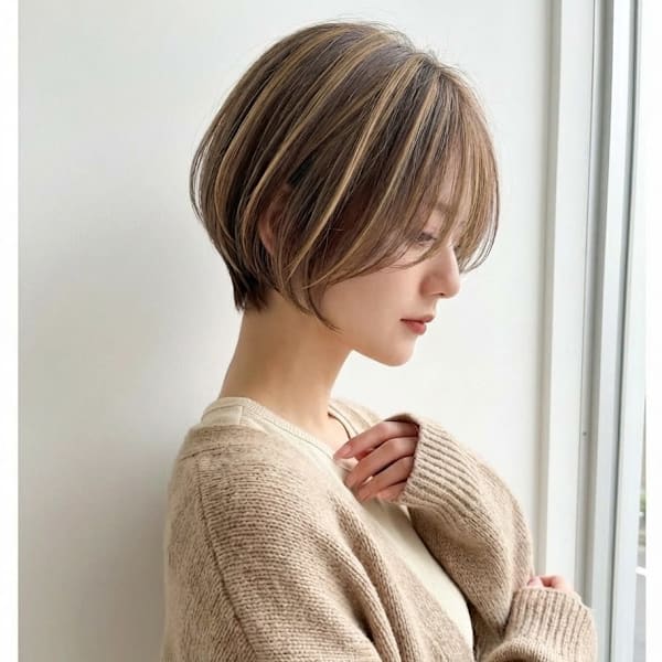 ［大人ハイライト／ハイライト/ショートカット/千葉/］|duFaBle