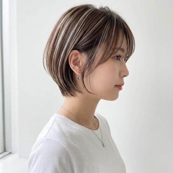 ［大人ハイライト／ハイライト/ショートカット/千葉/］|duFaBle