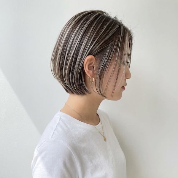 ［大人ハイライト／ハイライト/ショートカット/千葉/］|duFaBle