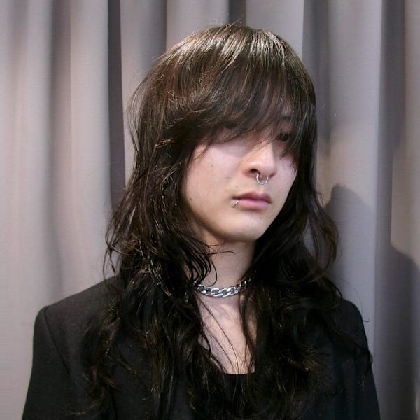 men'slong hair　メンズウルフロング