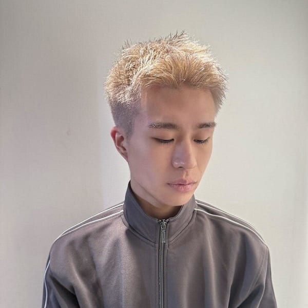 milk tea beige / spiky short