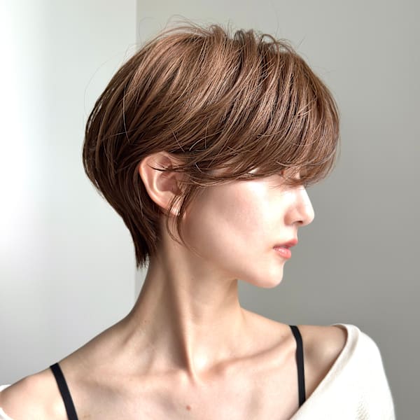 前下がりショート・ボブ/絶壁解消/前髪あり/40代/30代