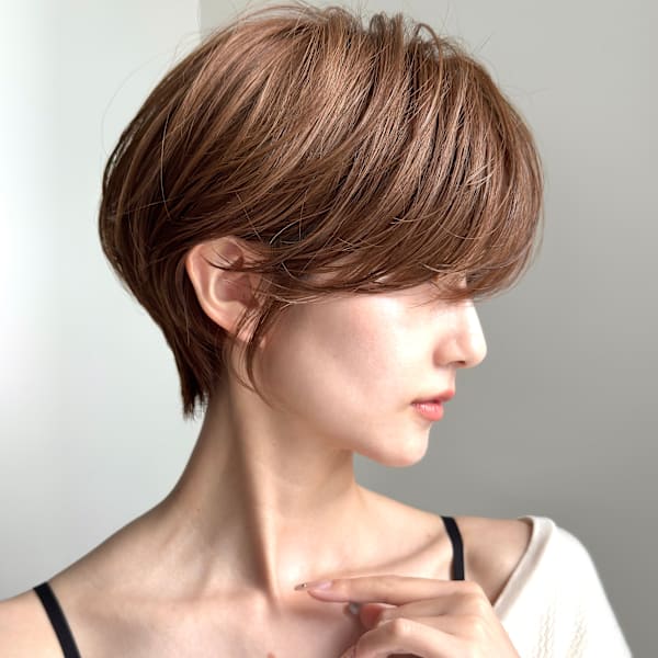 前下がりショート・ボブ/絶壁解消/前髪あり/40代/30代