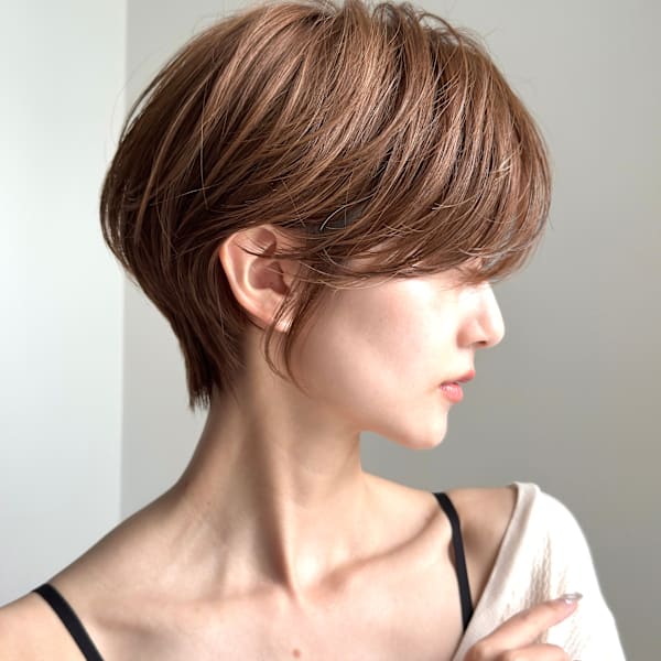 前下がりショート・ボブ/絶壁解消/前髪あり/40代/30代