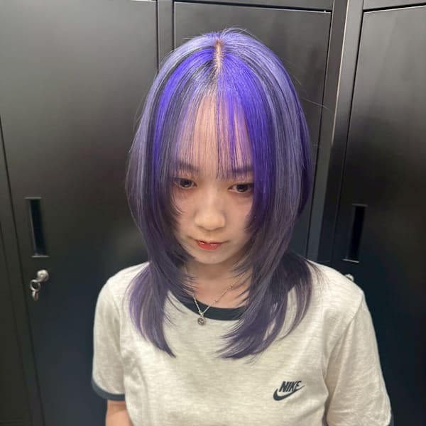 セクションカラー　デザインカラー　ケアブリーチカラー