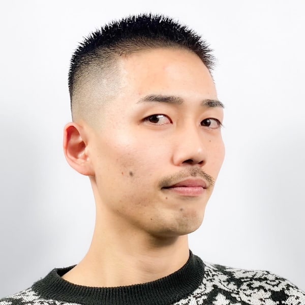 【スキンフェード×クロップ】大人のビジネスベリーショート