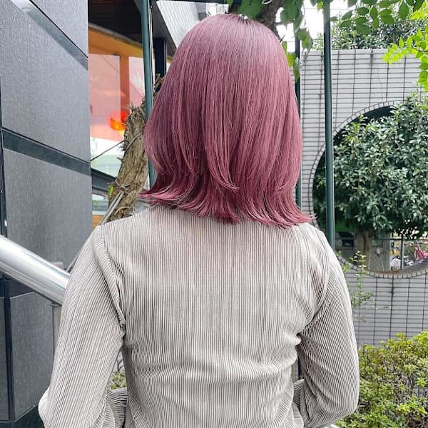 スモーキーカラー/コーラルピンク/ハッシュボブ|Cyntia by artina 渋谷店