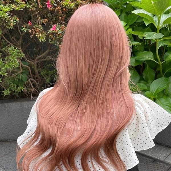 コーラルピンク/ミルクティーブロンド/ワンホンレイヤー|Cyntia by artina 渋谷店