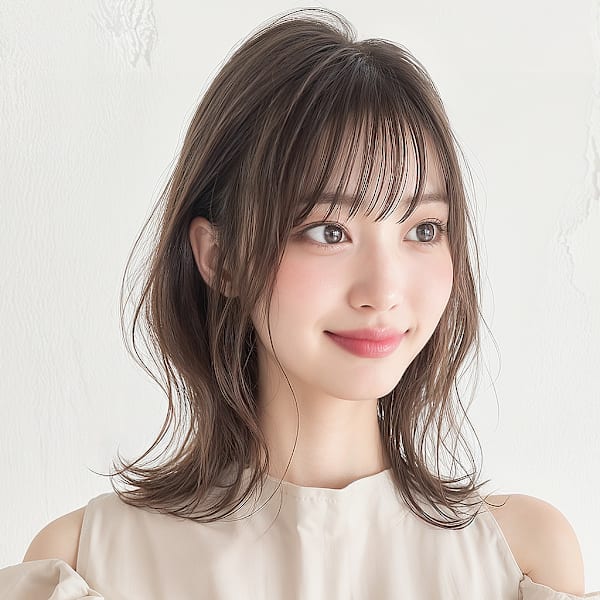 くびれカールハイライトモテ髪ウェットヘアp1　ドライパーマ