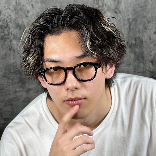 【大人スパイラル】波巻きウェーブ×ハイトーンメッシュ