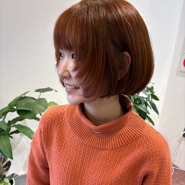 オレンジカラー|半個室 rire hair 香椎店