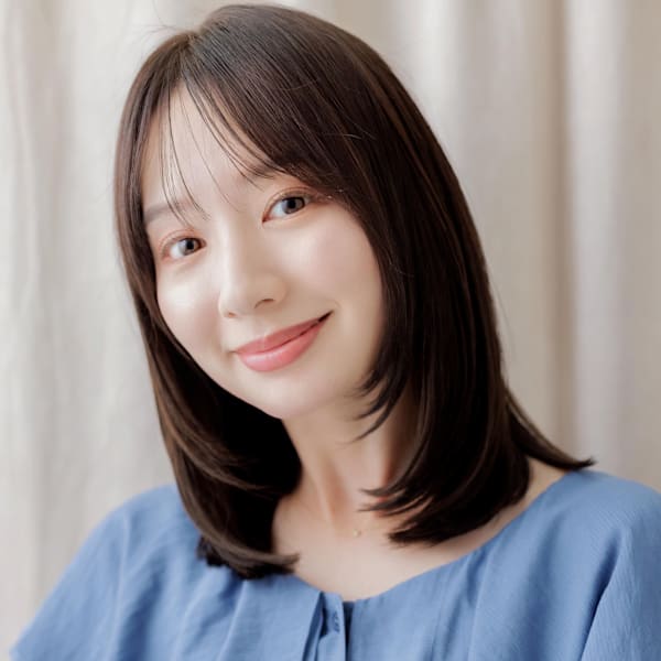 大人美人小顔バタフライカットワンホンレイヤー30代40代