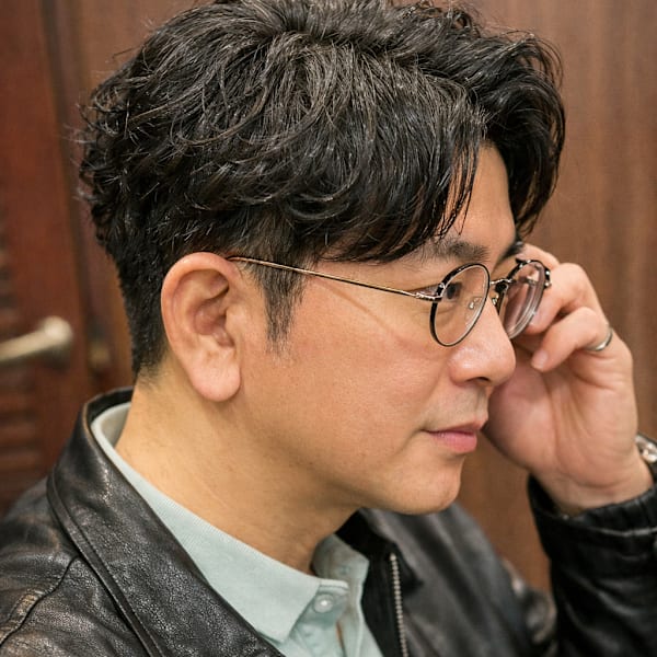 メンズ ニュアンスパーマ フェザーパーマ 理容室 バーバー