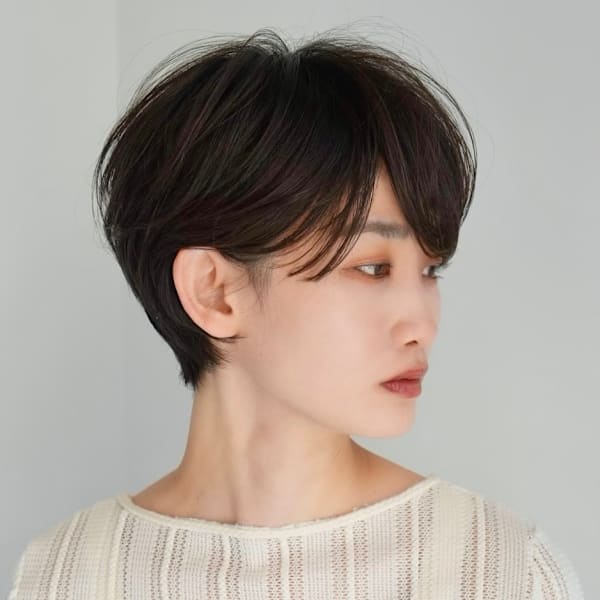 前下がりショート・ボブ/絶壁解消/前髪あり/40代/30代