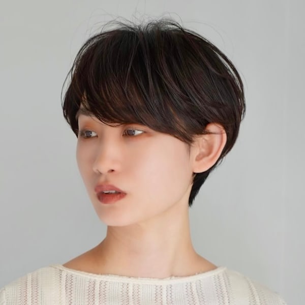 前下がりショート・ボブ/絶壁解消/前髪あり/40代/30代