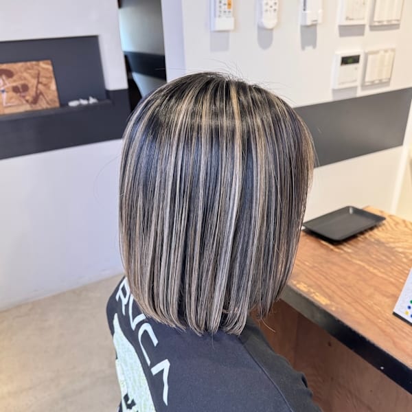 大人ボブxハイライト