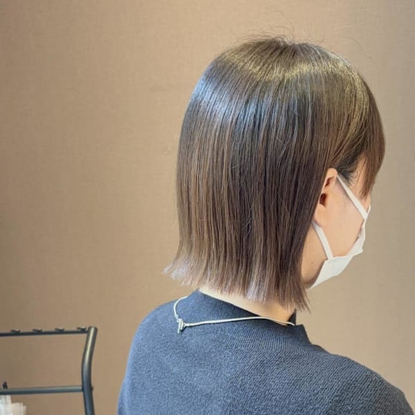 切りっぱなしボブ.20代.30.代.40代.髪質改善縮毛矯正