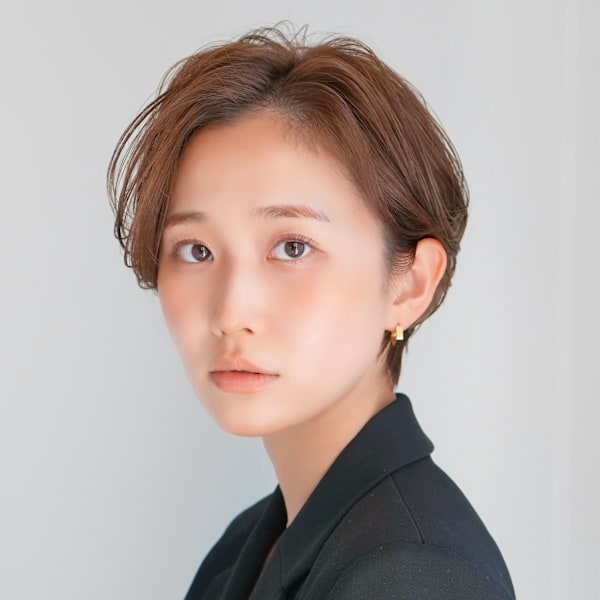 前下がりショート・ボブ/絶壁解消/前髪あり/40代/30代
