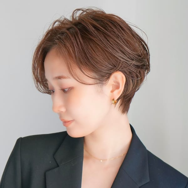 前下がりショート・ボブ/絶壁解消/前髪あり/40代/30代