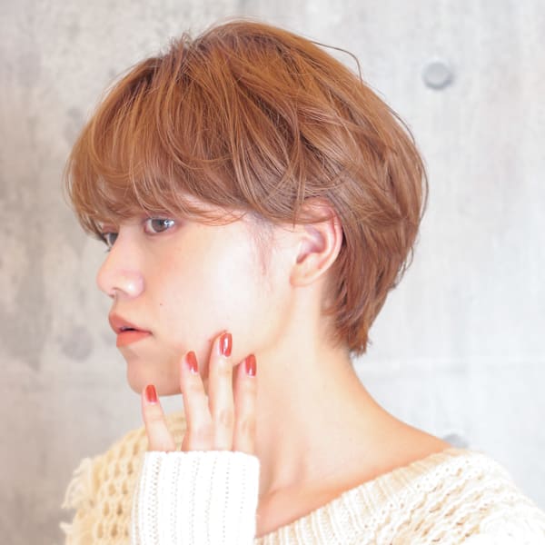 前下がりショート・ボブ/絶壁解消/前髪あり/40代/30代