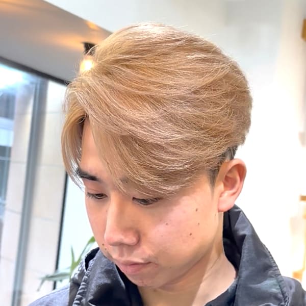 1ブリーチで作れるメンズミルクティー|Hair Salon Mimosa Works