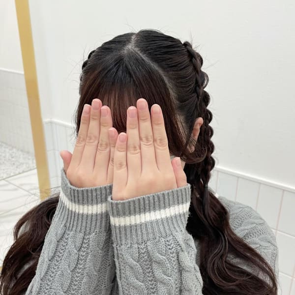 【ヘアメ】編み上げ編みおろしハーフツイン♪_ユウ