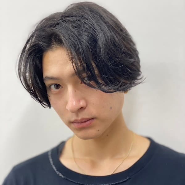 大人センターパート×ゆるふわニュアンスパーマ