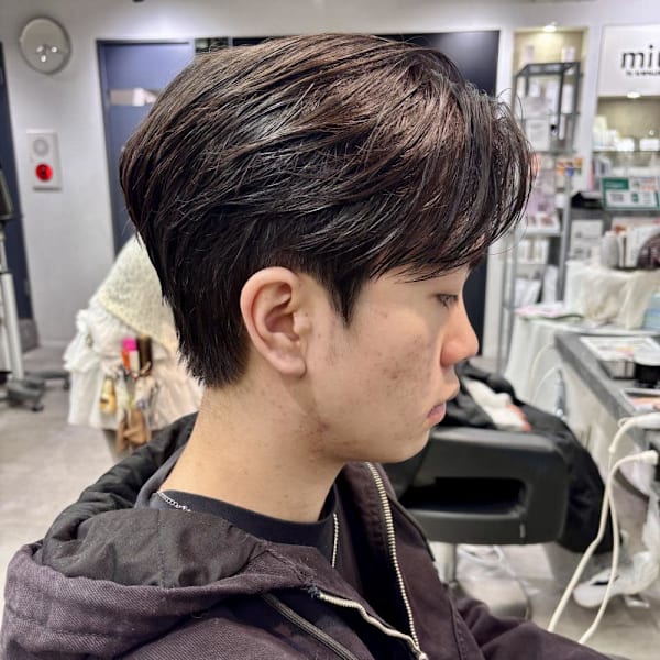 miu&宇都宮良太 メンズ毛流れセンターパート