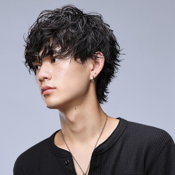 癖毛風ウルフヘア