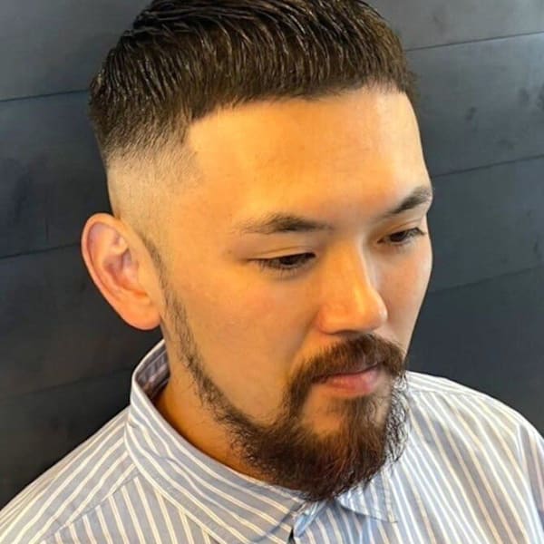 ツイスパ ツーブロック アップバング サイドパート 30代