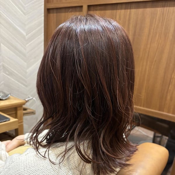 ピンクブラウン|半個室 rire hair 香椎店