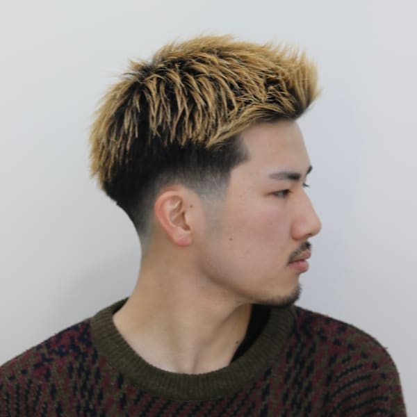 スパイキーショートローフェード