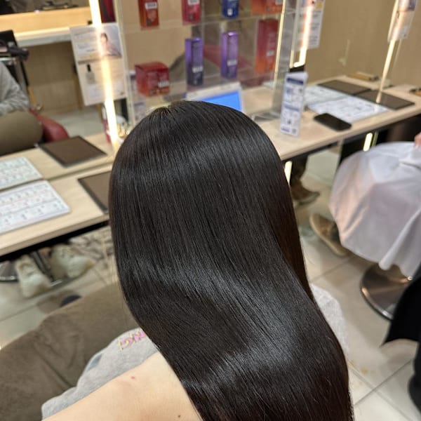 透明感カラー/ブリーチなしWカラー/髪質改善/伊勢原