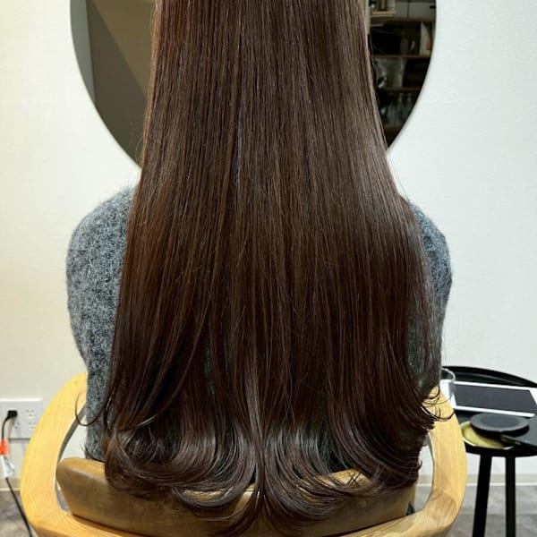 ブラウンベージュ/髪質改善トリートメント/20代ストレート