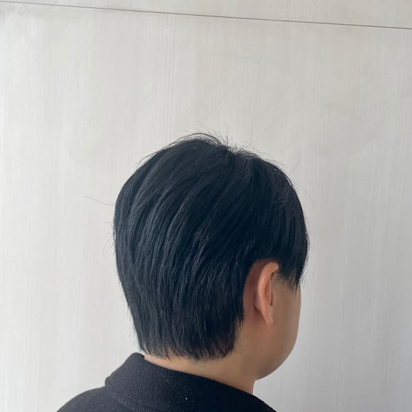 楽々園メンズ王道ブルーブラックマッシュショート