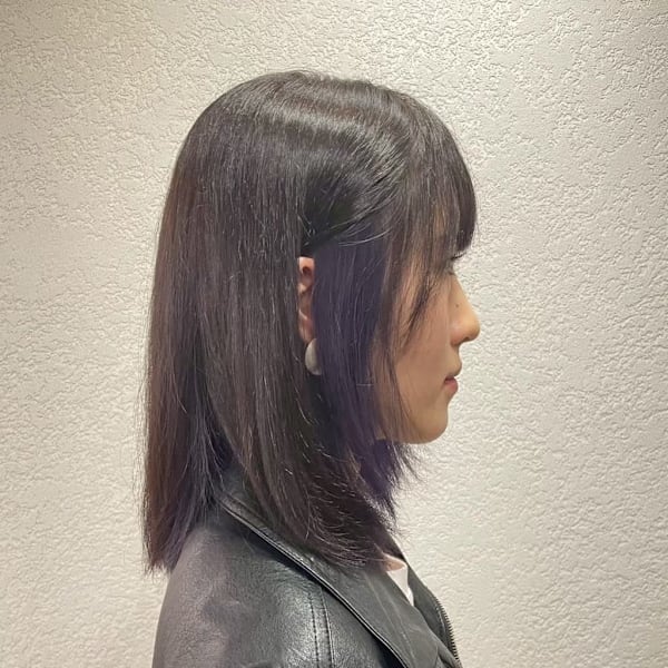 レディースレイヤースタイルインナーカラーラベンダーカラー|agir hair 所沢 【アジールヘア】 所沢プロペ通り店