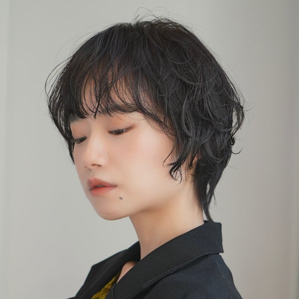 ショート・ボブ/丸顔/前髪あり/絶壁解消/20代/30代