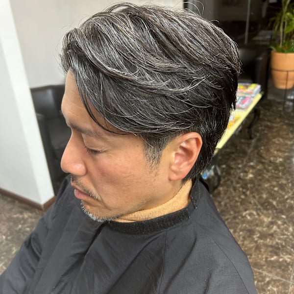白髪ぼかしハイライト