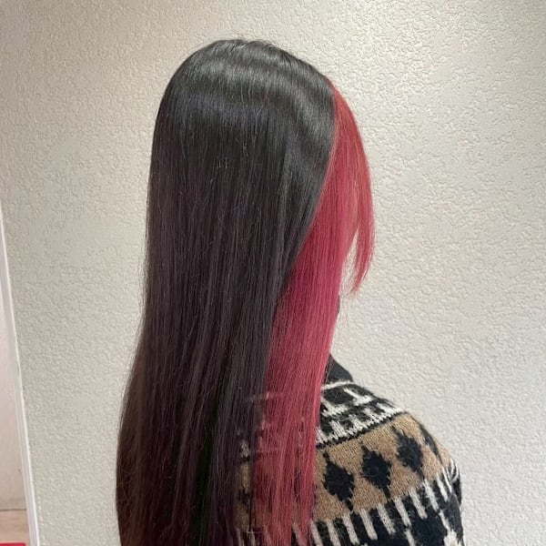 レディースロングスタイルインナーカラー高発色カラー|agir hair 所沢 【アジールヘア】 所沢プロペ通り店