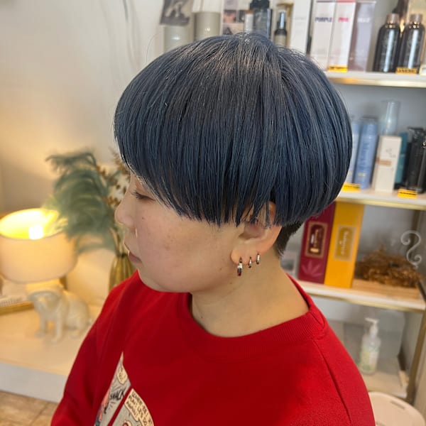 くすみブルーマッシュ