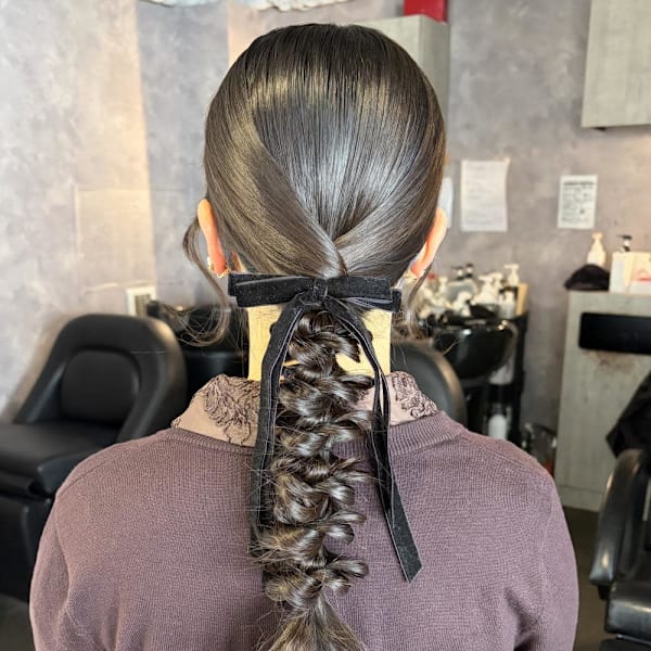 《鈴木茉奈》タイト編みおろし/結婚式ヘア/お呼ばれ