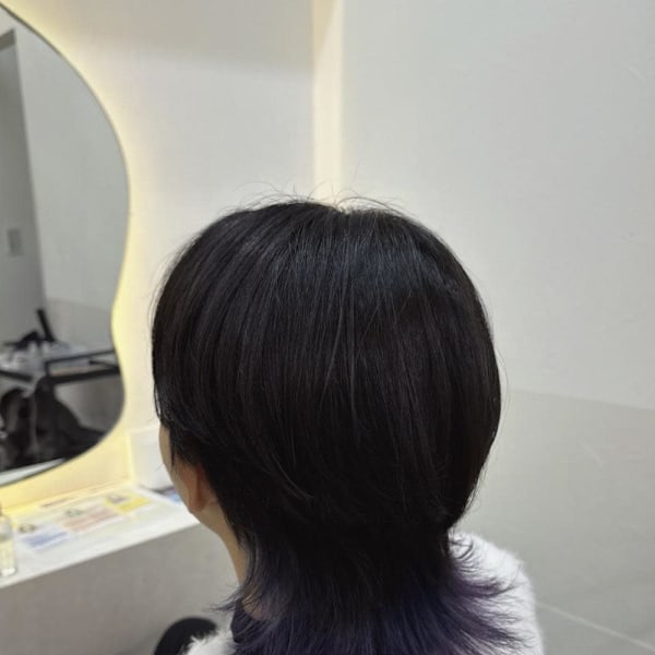 紫インナーカラーウルフカット♪あゆむ