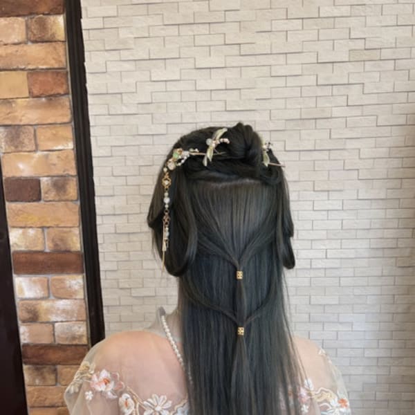 中華風ローポニーアレンジ/10代/20代/30代