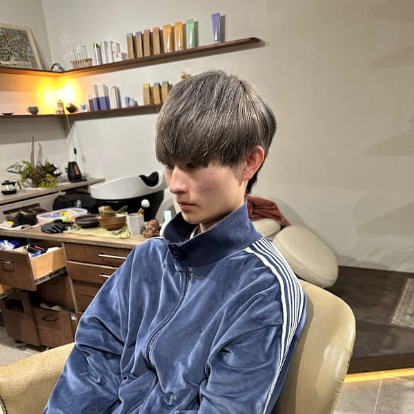 シルバーカラー×メンズマッシュ
