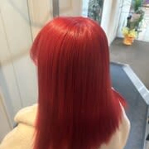 【W_SALON 河原町】ネオンレッド/髪質改善